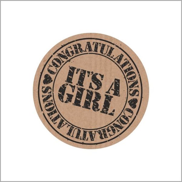 Wensetiket KR 513 - IT'S A GIRL rol a 500stuks