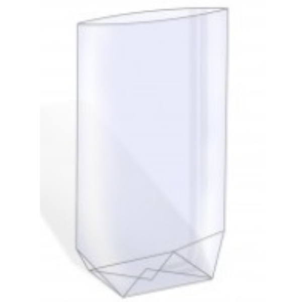 krb100180 PP kruisbodemzak + zilveren bodem 100x180mm - 35my - ds 1000st -