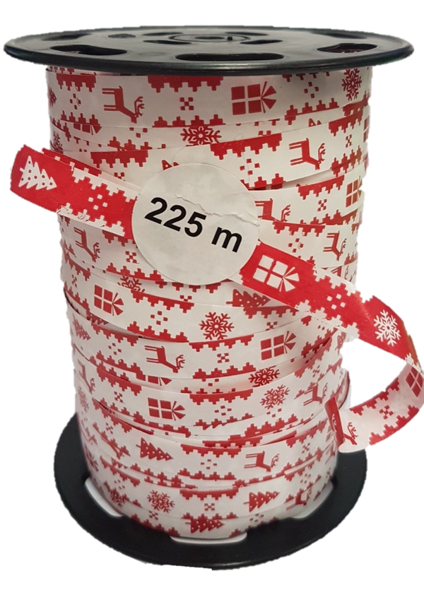 725310-LRO  Krullint KERST 10mm x 250mtr  LAPONIE ROOD- per rol