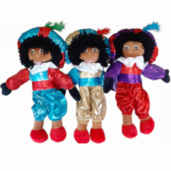 Deco SINT PIET 50cm glimmend assorti kleuren - verpakt per 2st