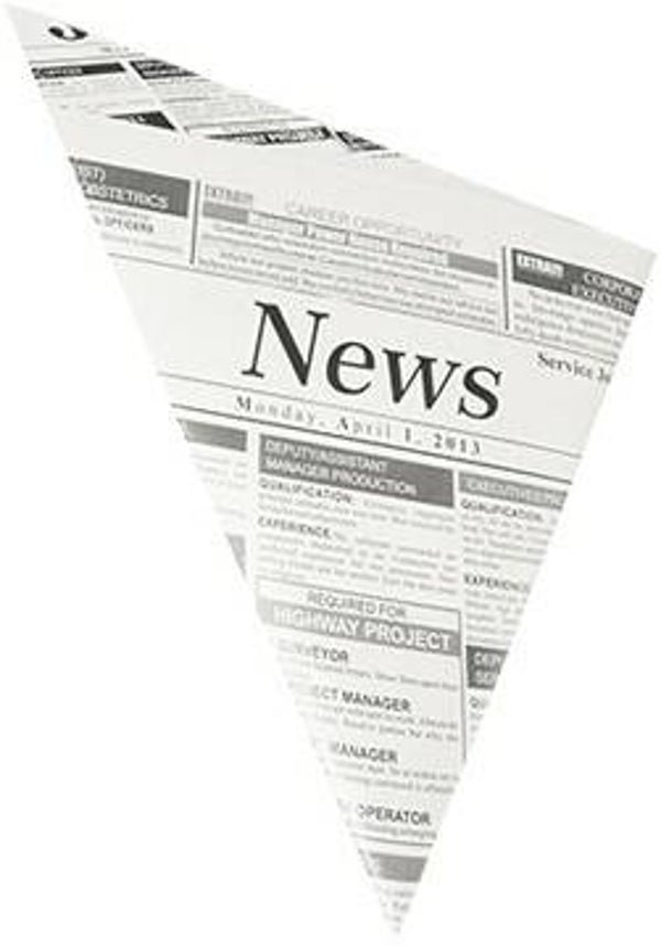 Puntzak papier BIO 23,5x23x23 opdruk NEWS - pak 1000st - 441811