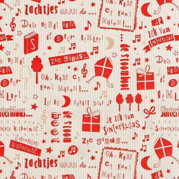 kadopapier SINT kraft 50cm x 125mtr dessin 6208