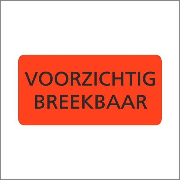 Transportetiket 850 - breekbaar - rol a 500stuks