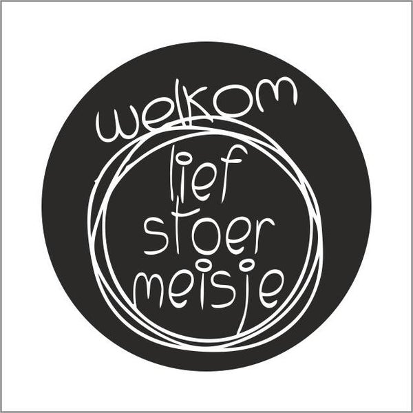 Wensetiket XL419 - stoer meisje- rol a 500stuks