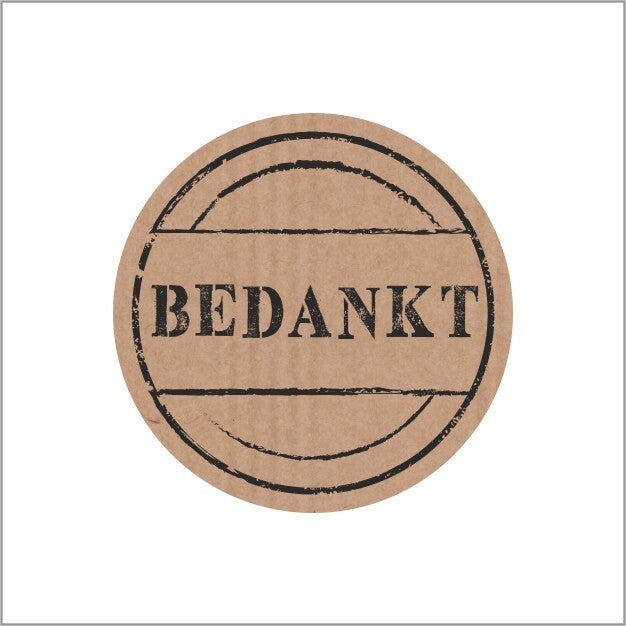 Wensetiket KR 506 - BEDANKT rol a 500stuks