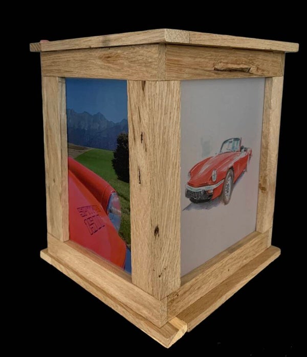 Holzlaterne "Triumph Spitfire"