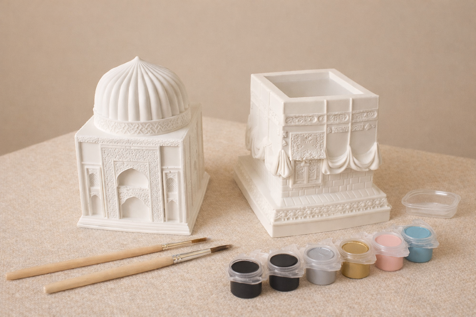 Creatief in Ramadan – Gips Schilder Set Kaaba & Moskee