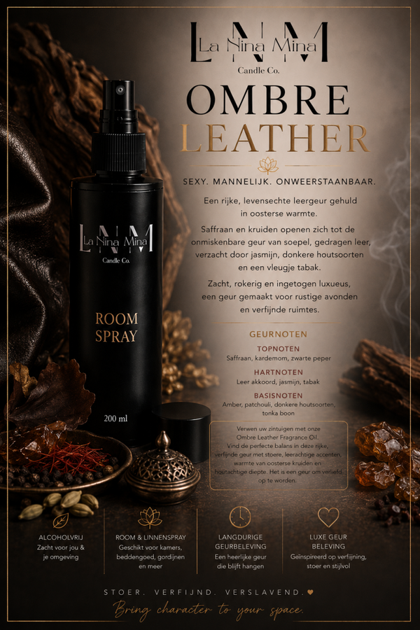 200ml Roomspray Ombre Leather.. onweerstaanbaar lekker!