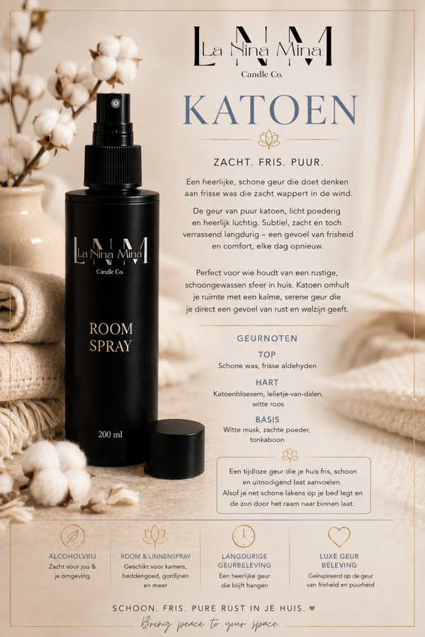200ml roomspray Katoen