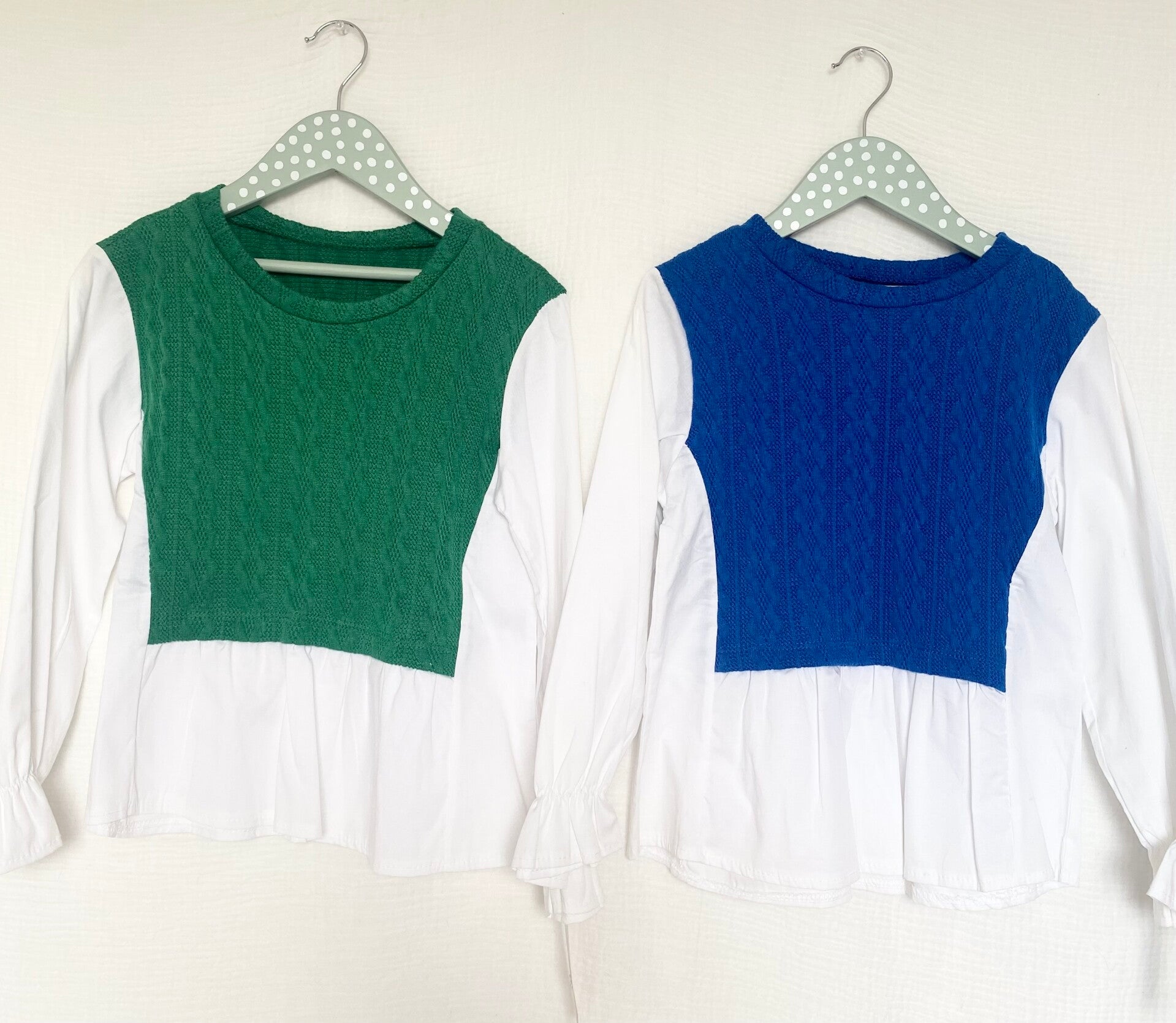 Blouse bi-matières