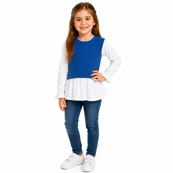 Blouse bi-matières