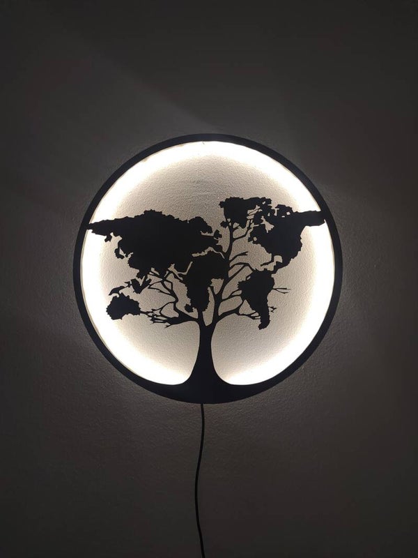 Φωτιστικό τοίχου ''tree world map''