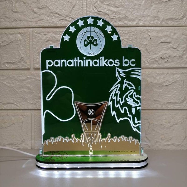 Φωτιζόμενη Plexiglass Επιγραφή Παναθηναϊκός BC.