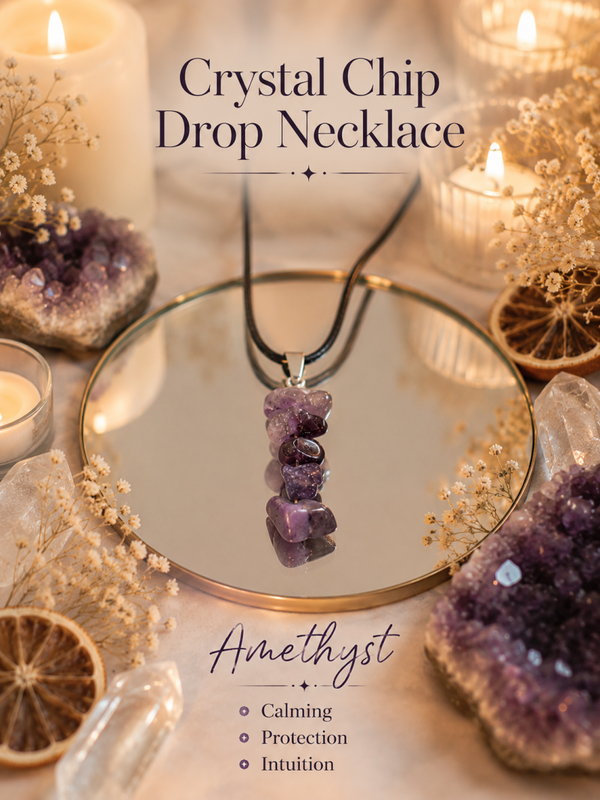 Crystal Chip Drop Necklace