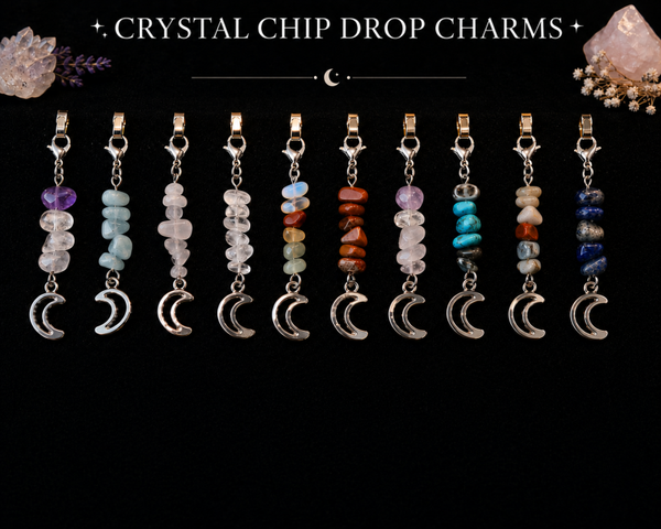 Crystal Chip Drop Charms