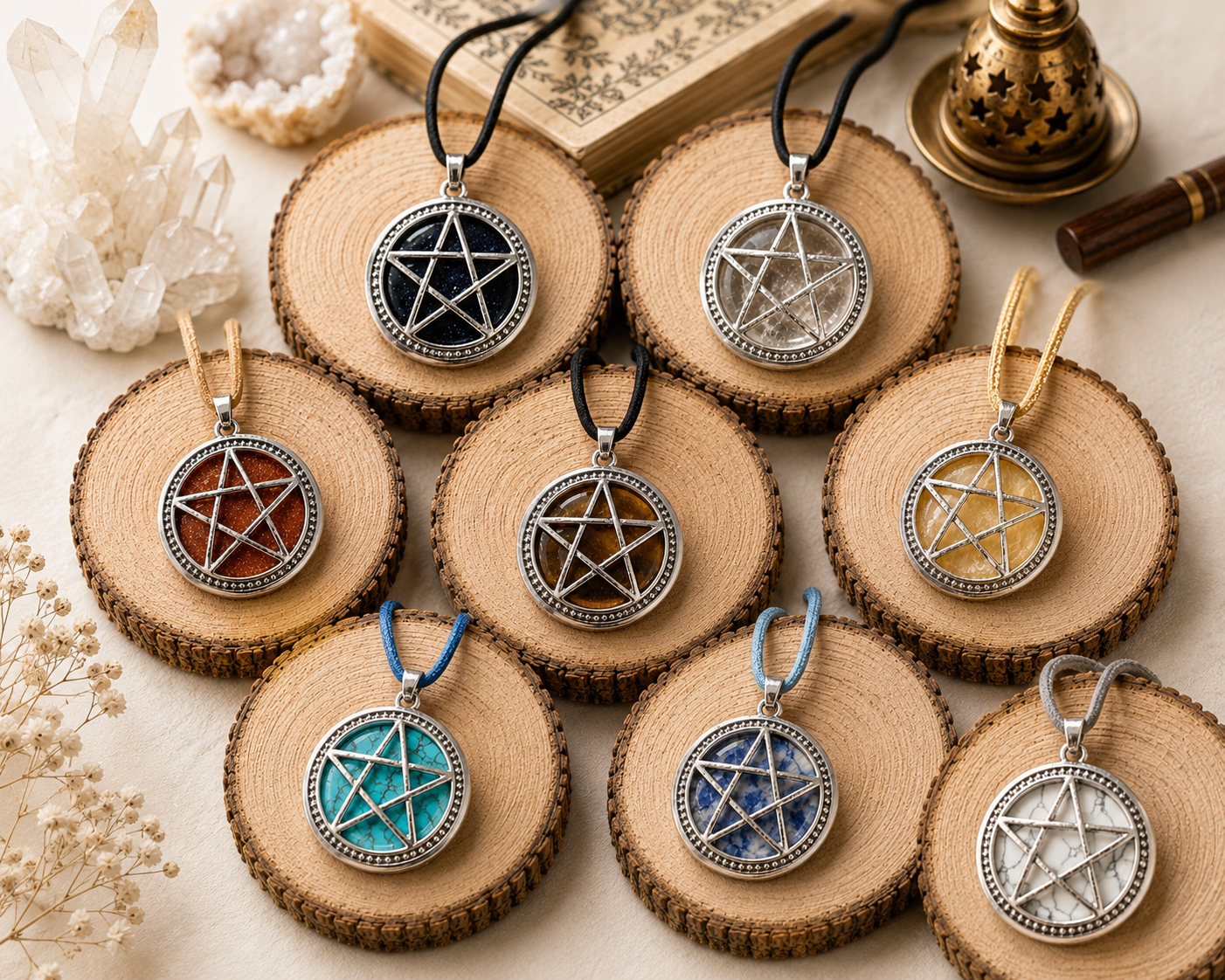 Pentagram Crystal Necklace