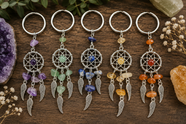 Crystal Dreamcatcher Keychain