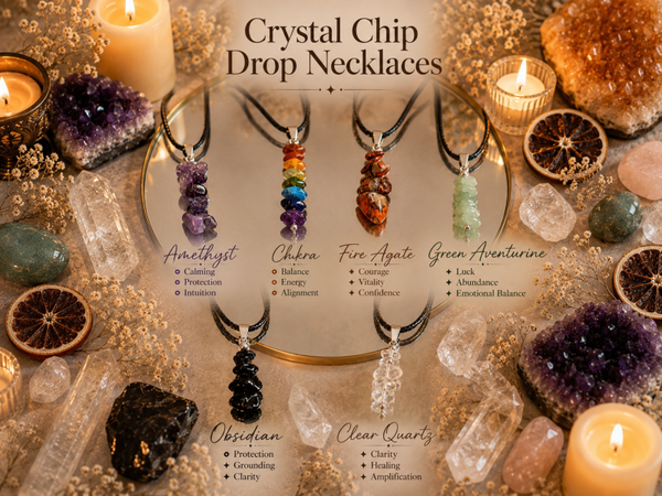 Crystal Chip Drop Necklace