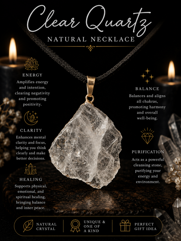 Raw Clear Quartz Pendant