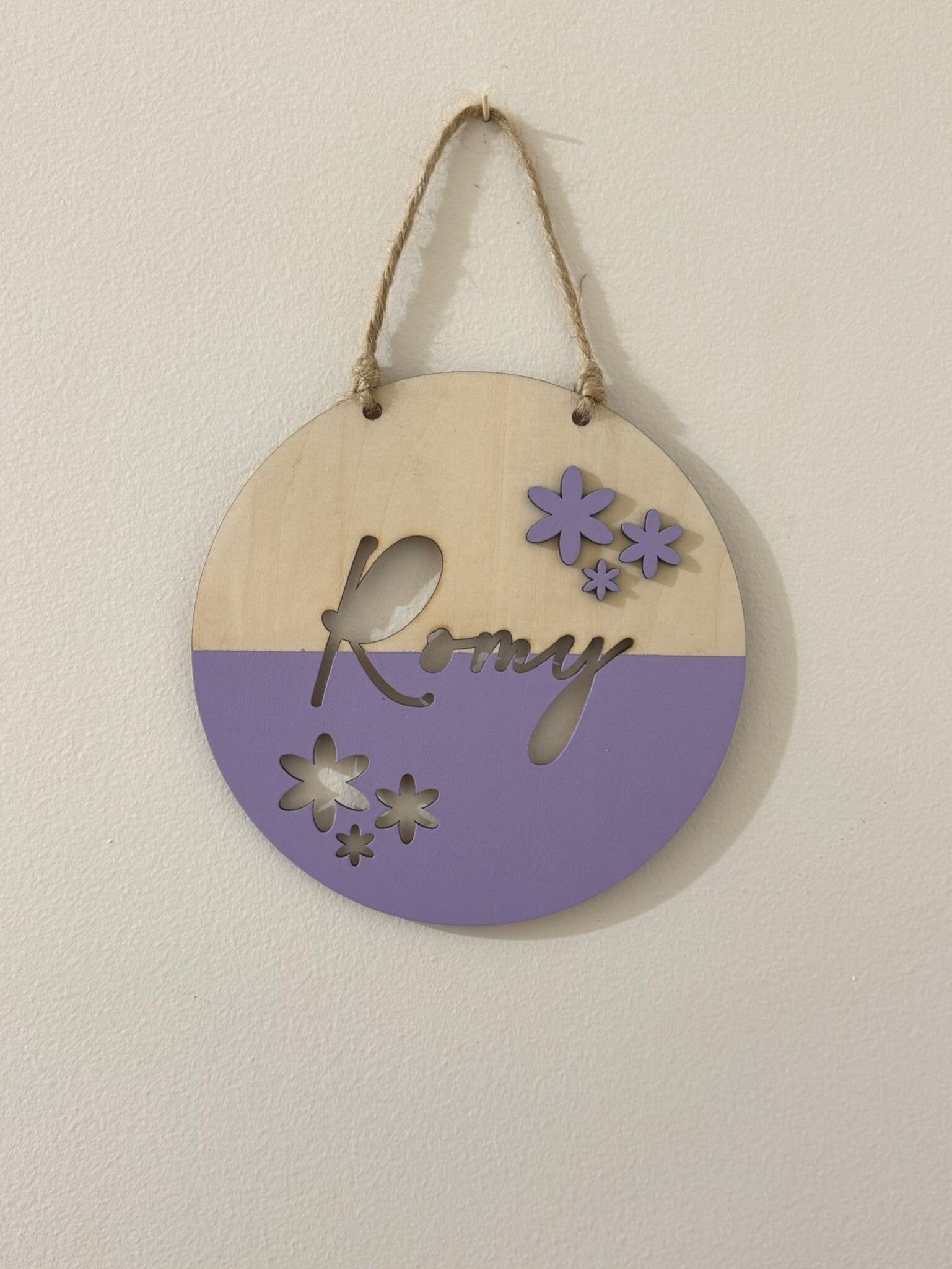 🌸 Plaque prénom personnalisée – Collection Fleur 🌼