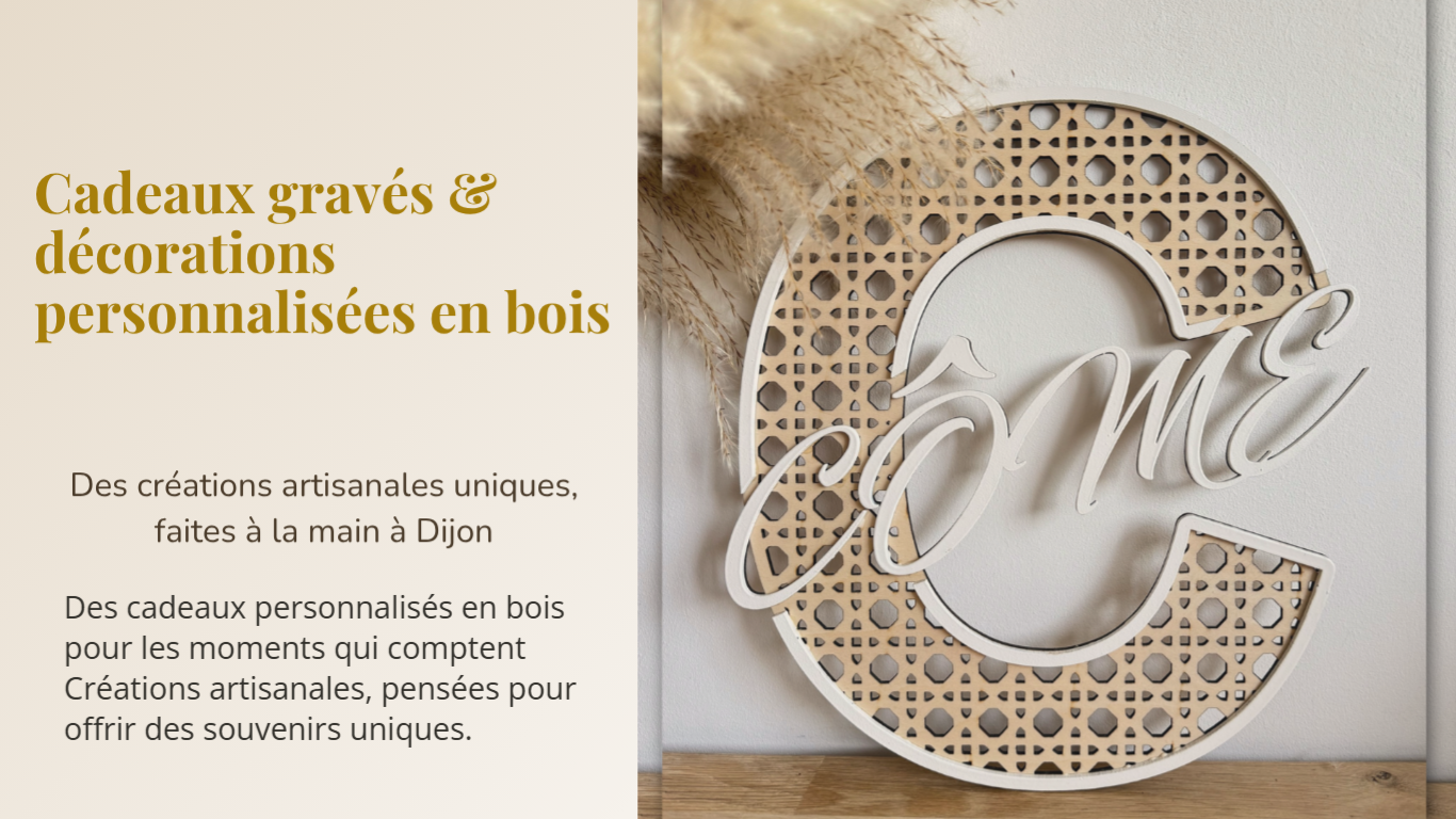 Cadeaux personnalisés en bois 