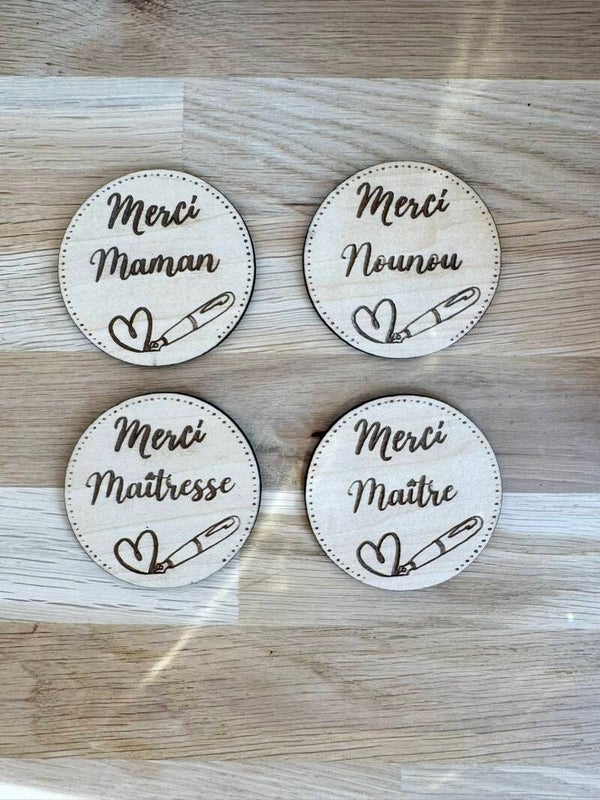 magnet rond Merci