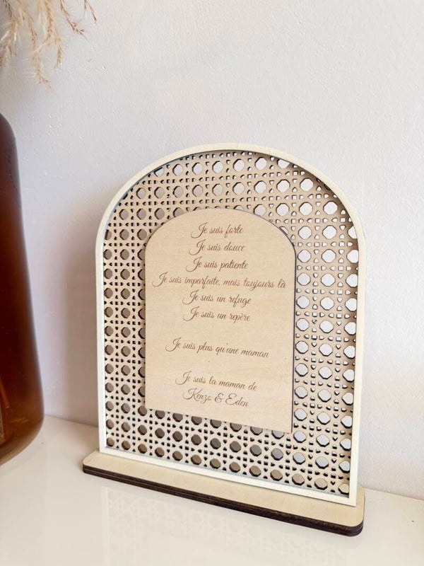 Plaque en bois personnalisée “Je suis plus qu’une maman” – Décoration émotionnelle