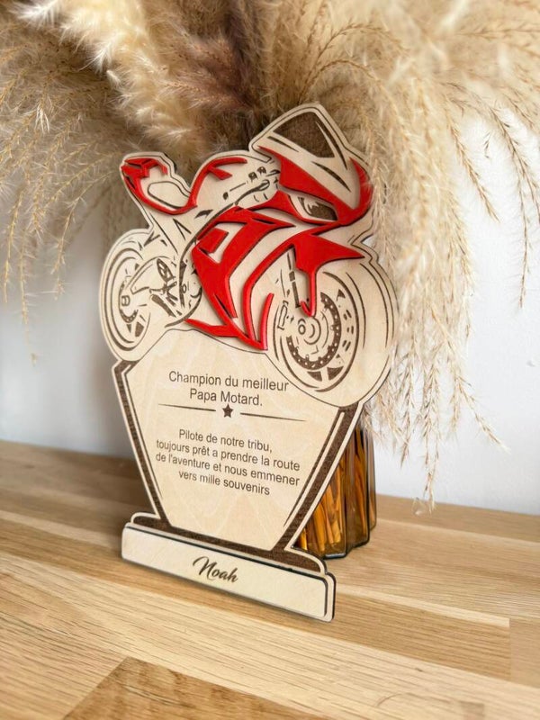 TROPHÉE PAPA MOTARD PERSONNALISÉ