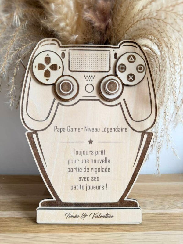 TROPHÉE PAPA GAMER PERSONNALISÉ