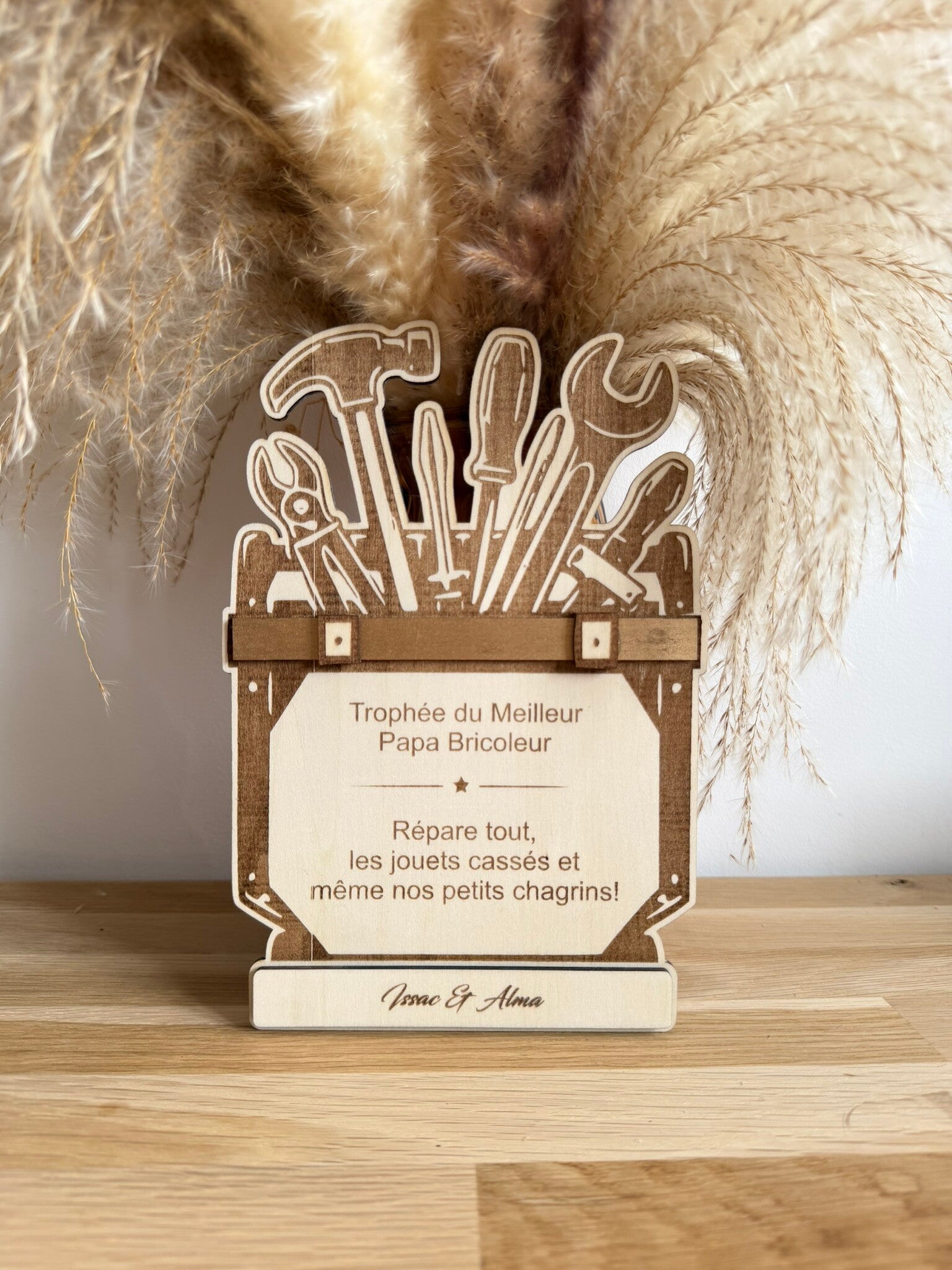 TROPHÉE PAPA BRICOLEUR PERSONNALISÉ
