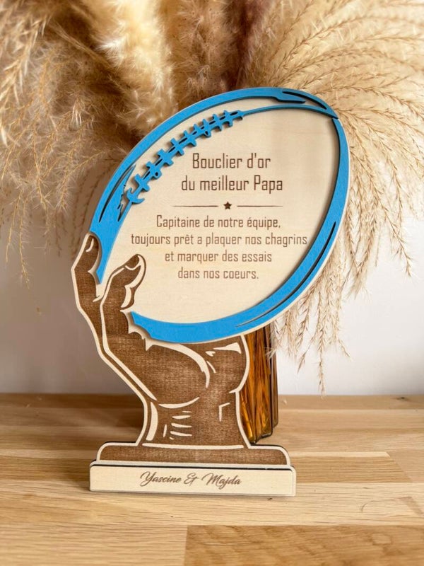 TROPHÉE PAPA RUGBY PERSONNALISÉ