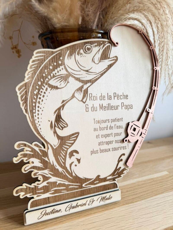 TROPHÉE PAPA PÊCHEUR PERSONNALISÉ