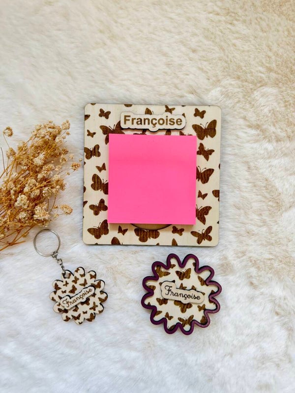 Coffret cadeaux maîtresse personnalisé – Collection Papillons de l’École