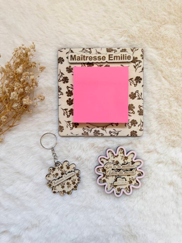 Coffret cadeaux maîtresse personnalisé – Collection Fleurs Poétiques