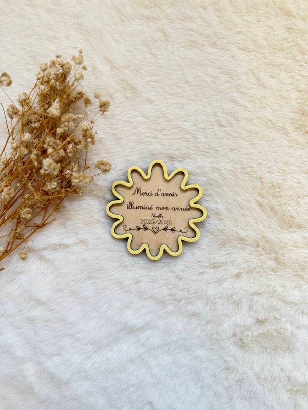 Magnet personnalisé maîtresse – Collection Mots de Cœur