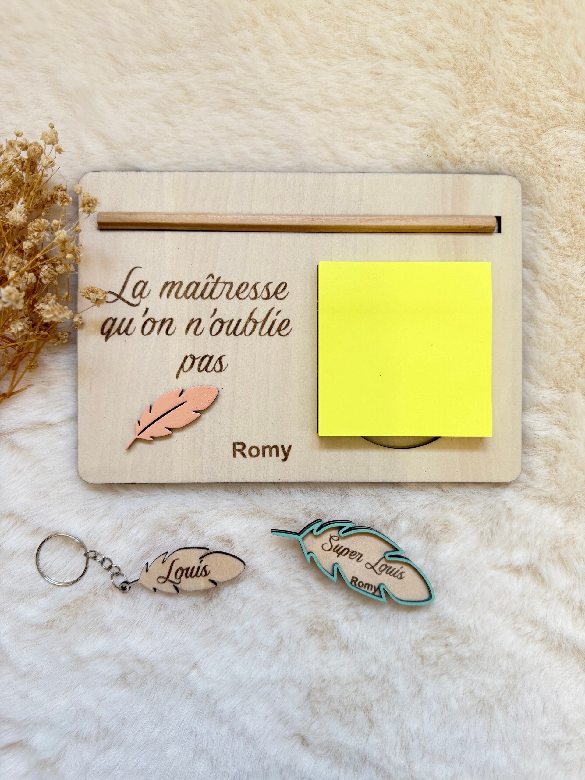 Coffret cadeaux maîtresse personnalisé – Collection Les Jolis Mots