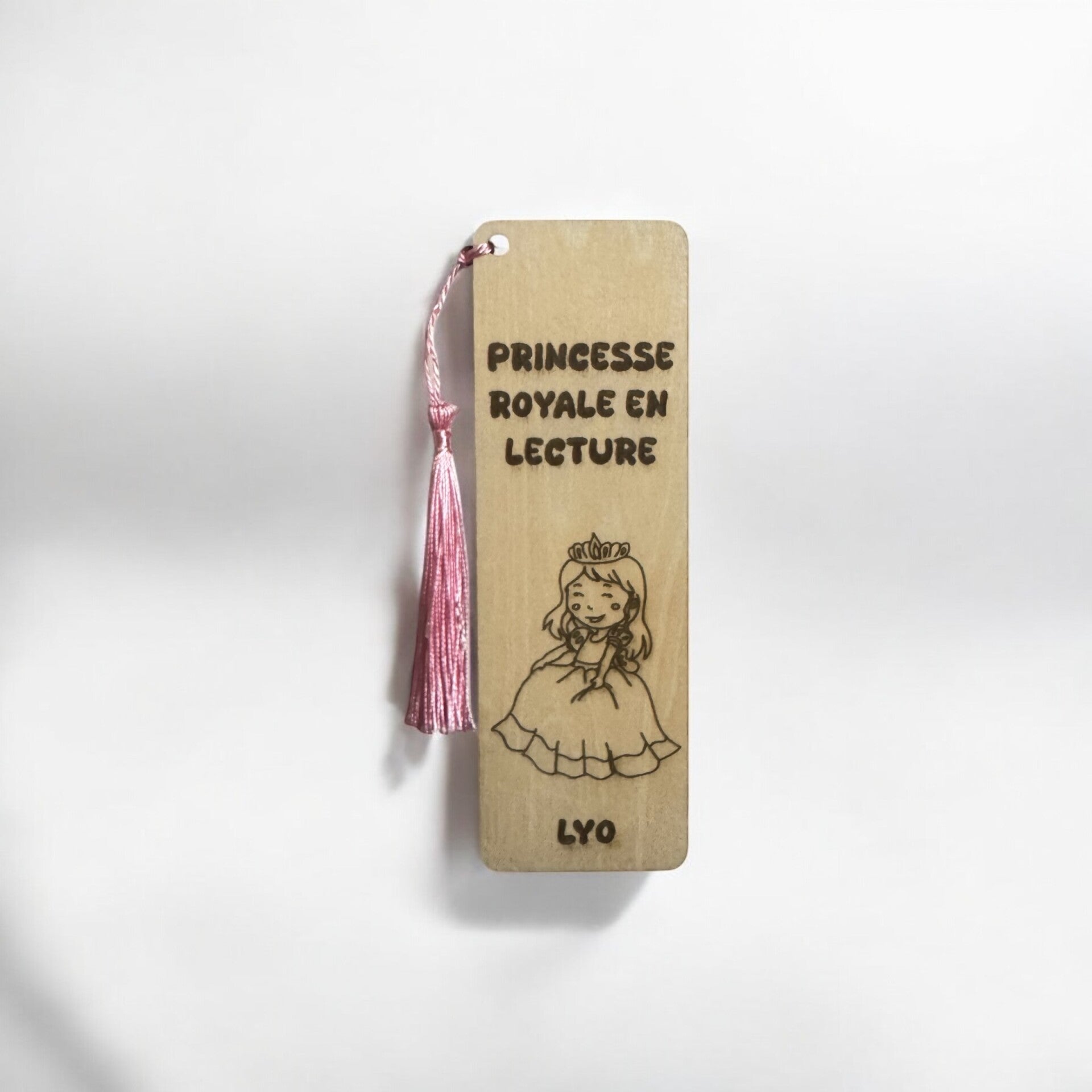 Marque page en bois personnalisé gravé PRINCESSE