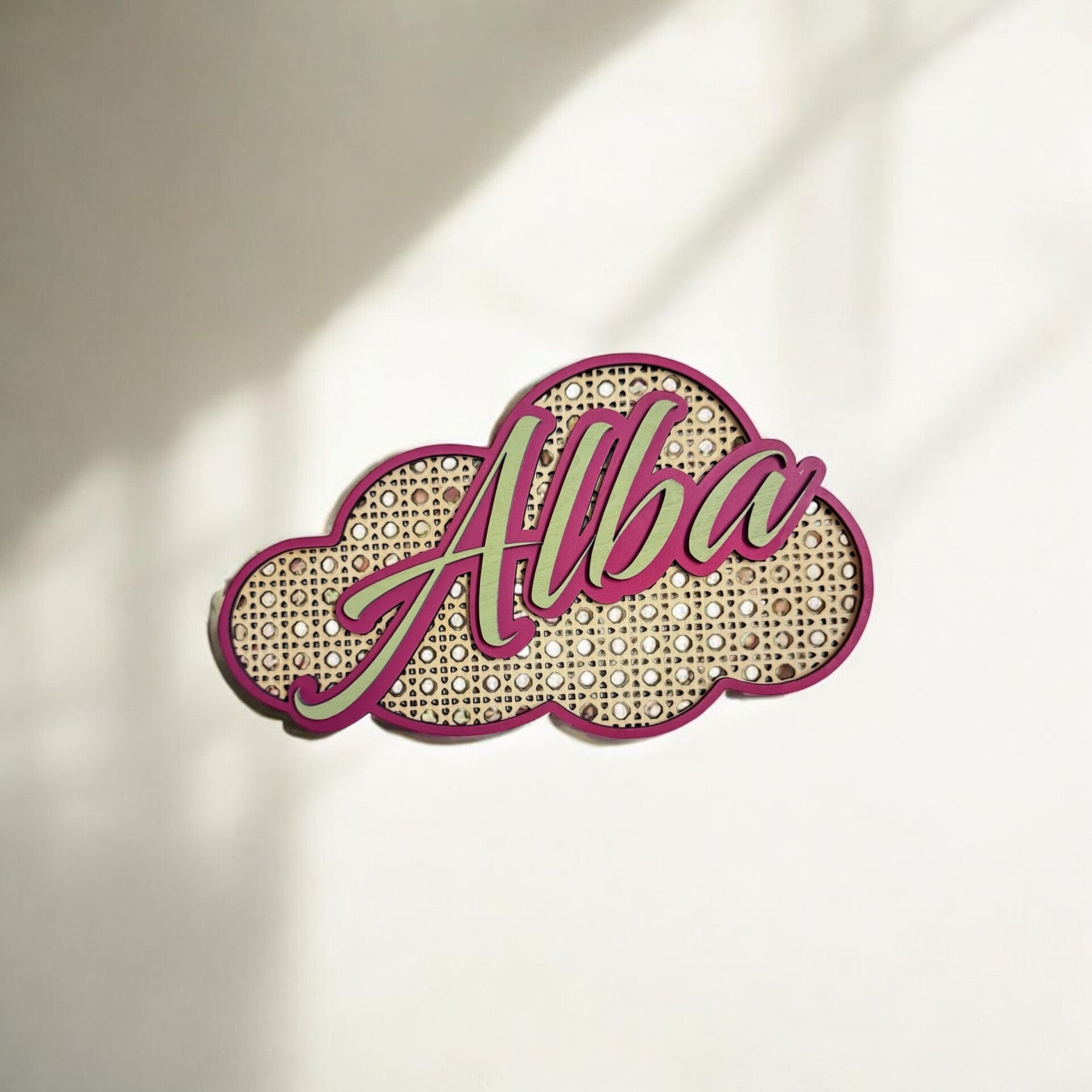 Nuage en bois gravé a personnaliser