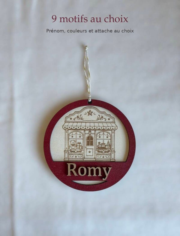 Boule de Noël personnalisée – Noël d’antan – 9 motifs au choix