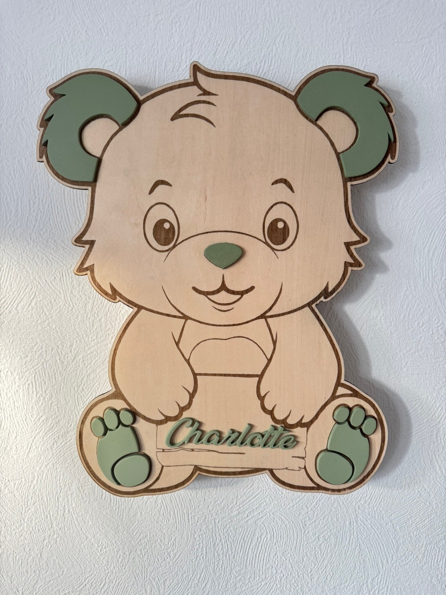 Veilleuse Ours Personnalisée – Un compagnon lumineux pour des nuits paisibles ✨