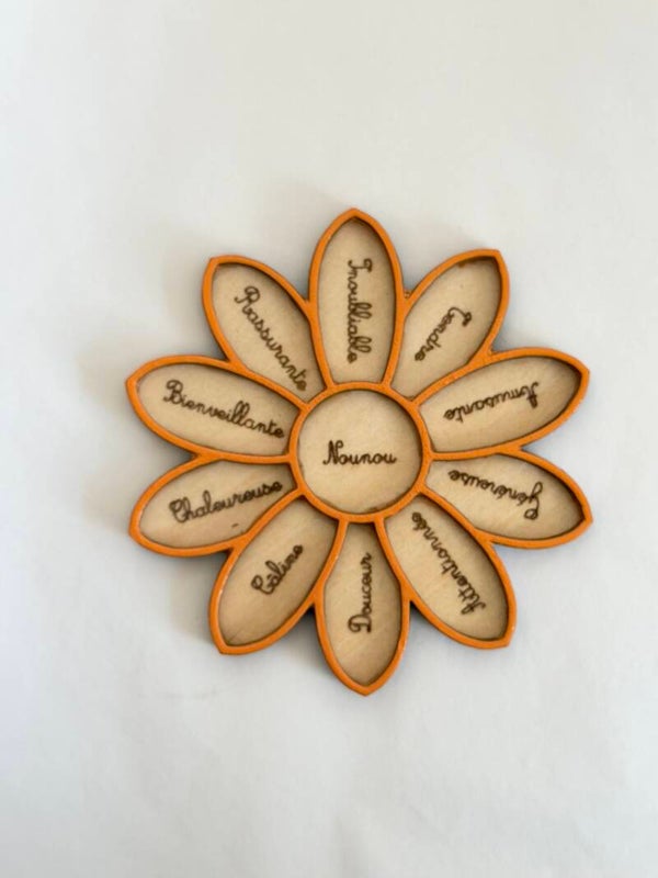 Magnet fleur nounou