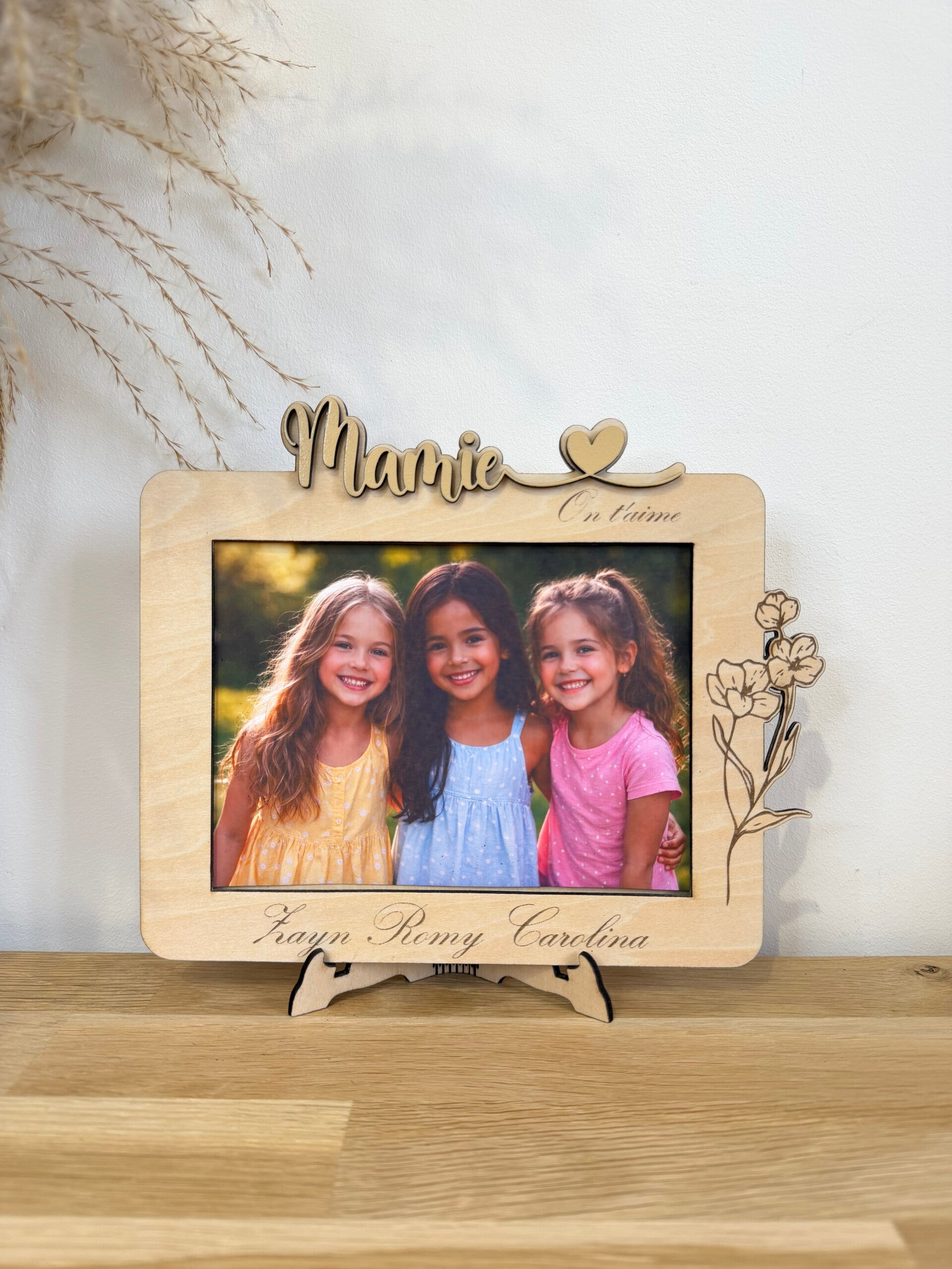 Cadre photo en bois personnalisé – Mamie