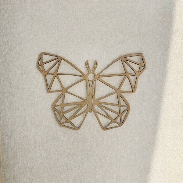 Décoration murale en bois – Papillon géométrique