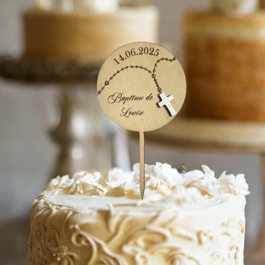 🎂 Cake Topper Cercle – Élégance et Personnalisation ✨