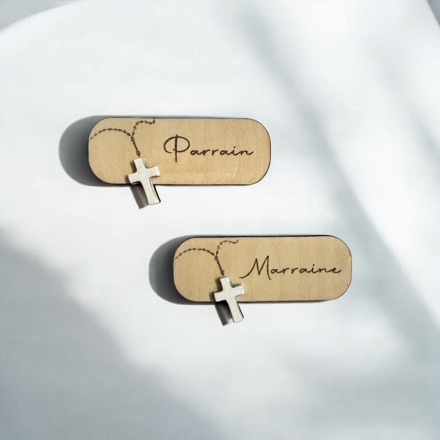 💒 Marque-place Baptême & Communion Personnalisé