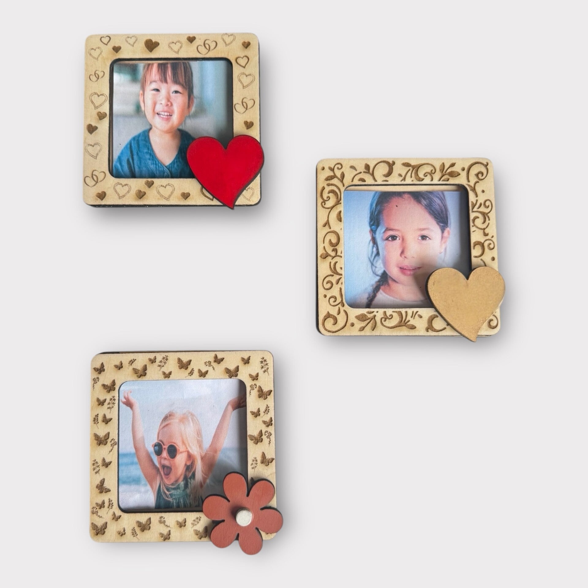 Magnet photo personnalisé – Décor au choix & touche colorée