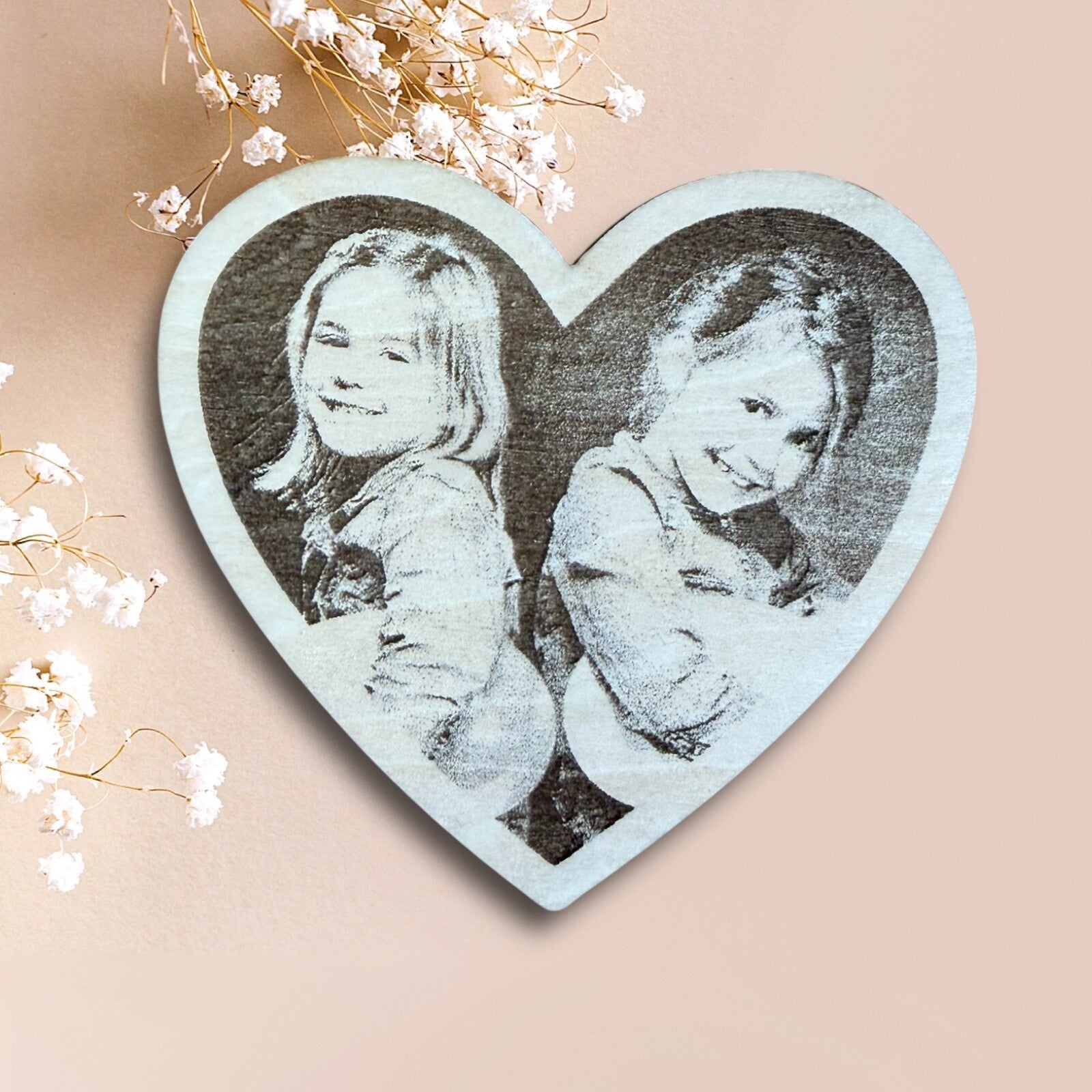 Magnet photo personnalisé en bois – À partir de votre photo
