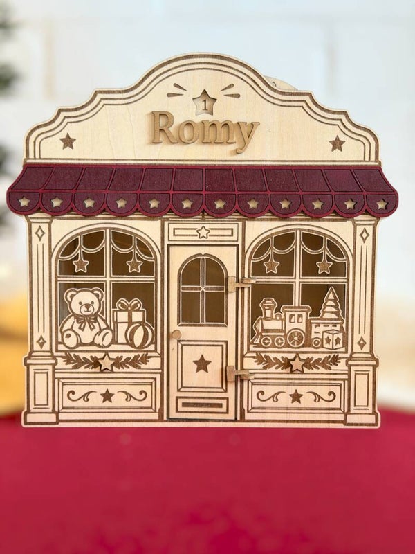 Calendrier de l’Avent personnalisé en bois – La Boutique de Noël