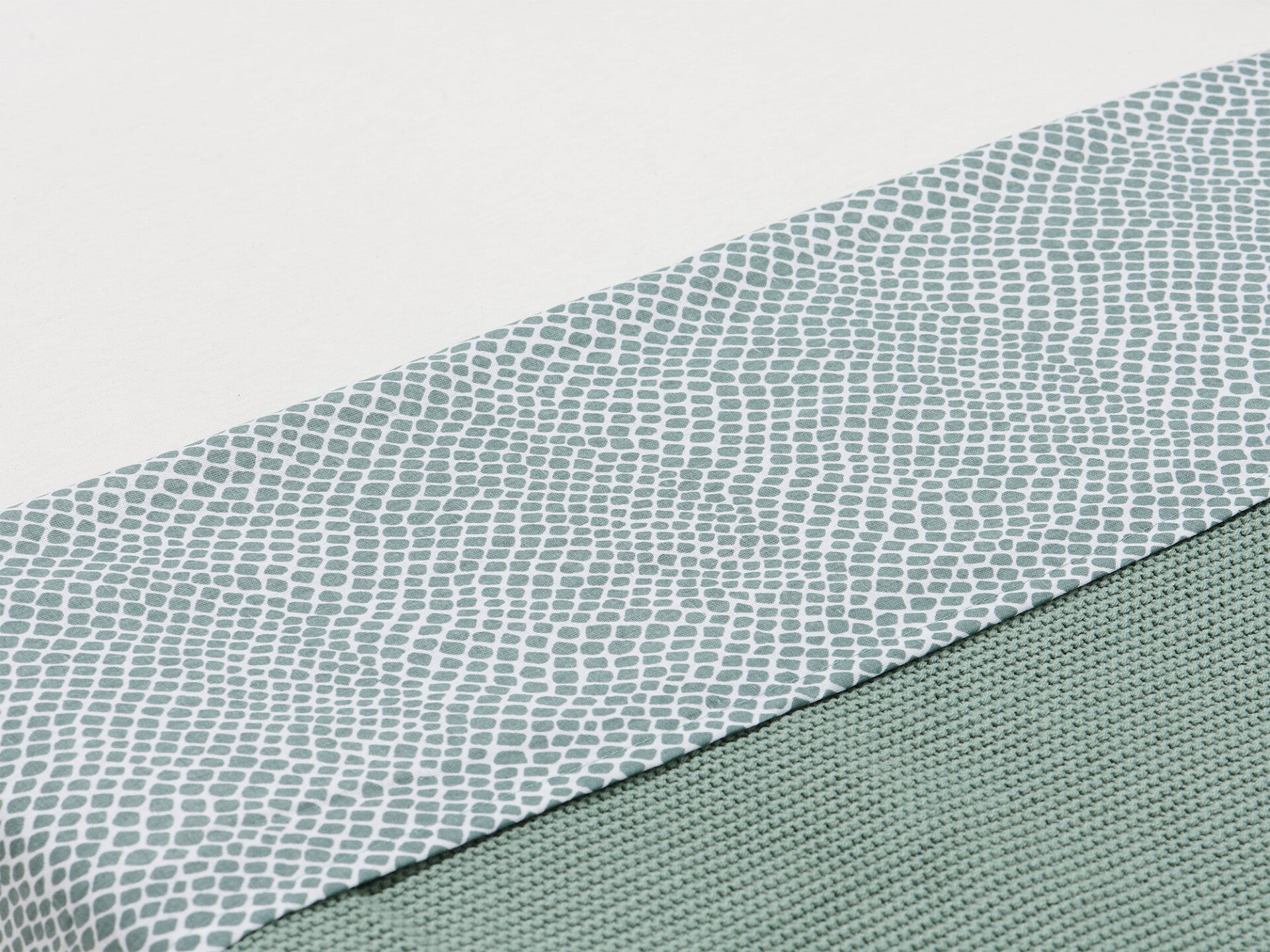 Jollein - Laken Ledikant 120x150cm Snake Ash Green