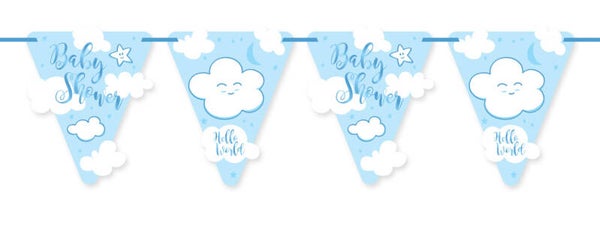 Babyshower Slinger - 6 meter - Blauw